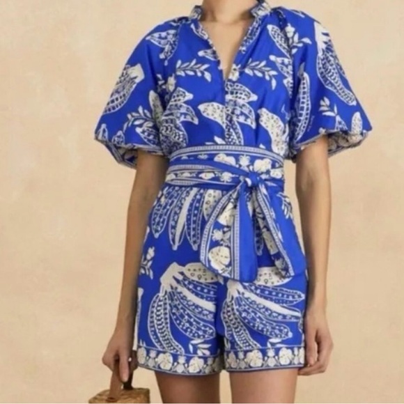 FARM Rio Other - FARM Rio Banana Lace Romper